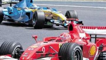 <b>POR DELANTE. </b>Ferrari no sólo ha neutralizado la desventaja que tenía respecto a Renault, sino que ahora cuenta con un monoplaza significativamente superior.