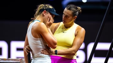 Spain’s Paula Badosa was forced to withdraw from the Stuttgart Open after suffering a leg injury while playing against her good friend Aryna Sabalenka.
