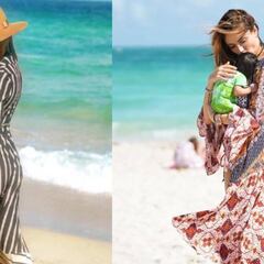 Fotos de Sara Uribe en vestido de baño tras el nacimiento de su hijo