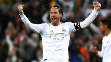 Soccer Football - La Liga Santander - Real Madrid v Barcelona - Santiago Bernabeu, Madrid, Spain - March 1, 2020  Real Madrid&#039;s Sergio Ramos celebrates their second goal  REUTERS/Sergio Perez  alegria 
 PUBLICADA 26/03/20 NA MA30 1COL