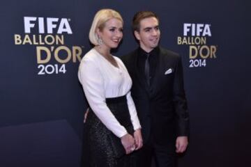 Philipp Lahm con su esposa Claudia.