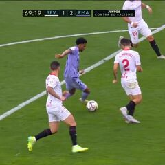 ¡Pero Rodrygo! Otro regate para el recuerdo ‘crujiendo’ la cintura de Montiel en el 1-2