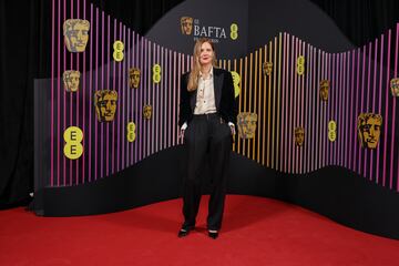 Director Justine Triet durante la alfombra roja de los Premios BAFTA 2024 celebrados en el Royal Festival Hall del Southbank Centre de Londres. 