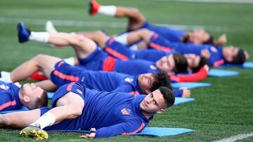 El Atlético juvenil se entrenó este miércoles en Majadahonda.