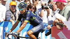 Nairo Quintana en la meta de Reggio Emilia.