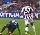 Al suelo para defender y casi gol: Vidal otra vez mostró su lado de guerrero en Italia