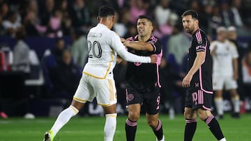 The LA Galaxy midfielder said he refused to back down and found himself in a confrontation with Messi and Luis Suárez.