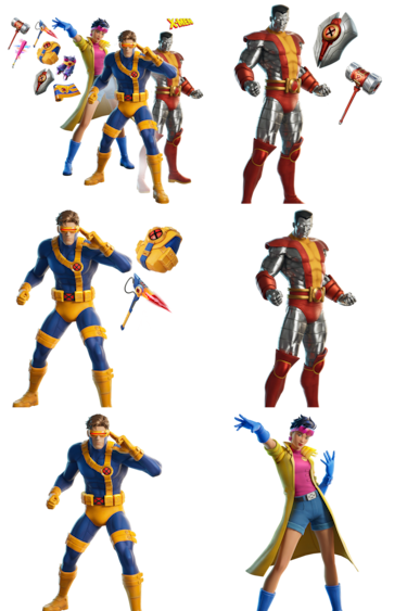 Cíclope, Júbilo y Coloso de los ‘X-Men’ de Marvel llegan como nuevas skins a Fortnite para luchar contra el Doctor Doom