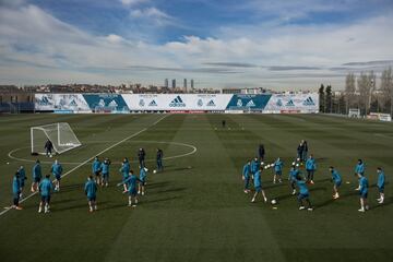 Buen ambiente en el entrenamiento previo al PSG