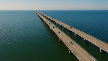 The longest bridge in the U.S.: over 23 miles long and a Guinness World Record holder for the longest bridge over water