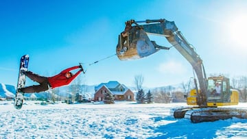 La última locura del youtuber más extremo en la nieve