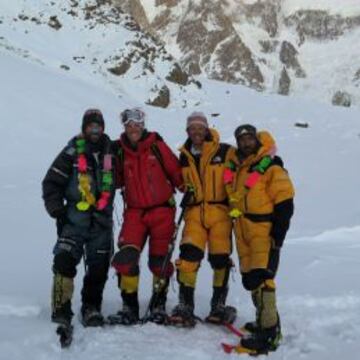 Una expedición de lujo: Alex Txikon, Tamara Lunger, Simone Moro y Alí Sadpara.