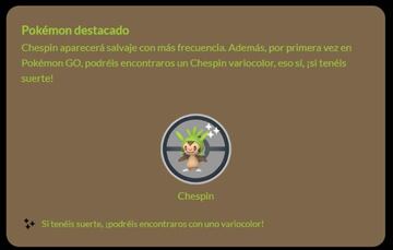 Chespin es el protagonista del D&iacute;a de la Comunidad de Pok&eacute;mon GO en enero de 2023