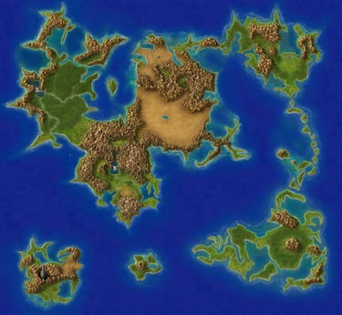 Un artista redibuja el mapa de Final Fantasy IV