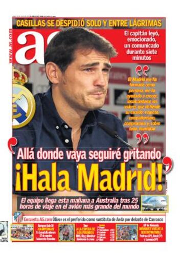 Las portadas de AS de julio