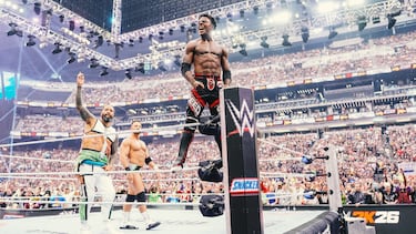 IShowSpeed durante el WrestleMania 42 delebrado en el en el Allegiant Stadium.