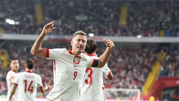 Robert Lewandowski celebra un gol.