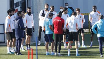 Bordalás y el grupo.