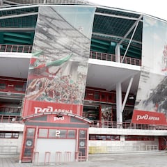 La nieve tiñe Moscú de blanco a horas del partido del Atlético