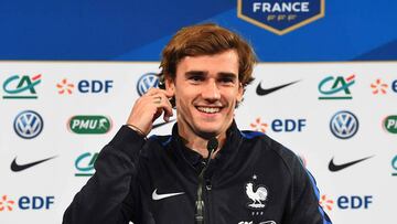 Griezmann compareci&oacute; ante los medios de comunicaci&oacute;n en la previa del Francia-Espa&ntilde;a.