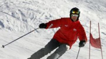 Una imagen de Schumacher esquiando, en 2005.
