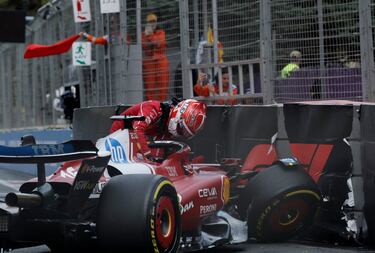El piloto monegasco se chocó en la Q3.