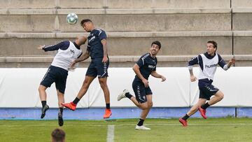 Imagen del entrenamiento del Albacete.