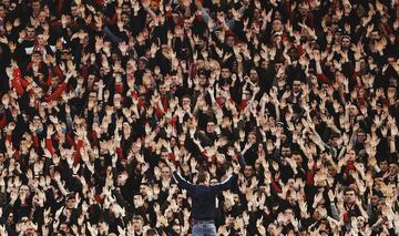 Seguidores del Bayern de M¨²nich durante un encuentro frente al RasenBallsport Leipzig.