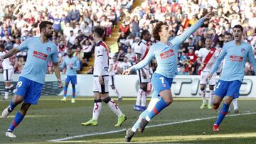 Diego Costa, Griezmann y Morata coincidieron en Vallecas y podrían ser titulares en Bilbao.