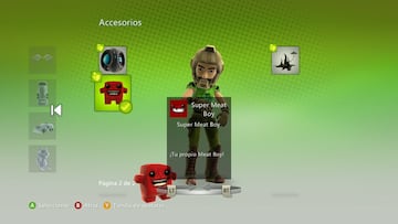 xbox 360 premios avatar doom armadura marine uac super meat boy