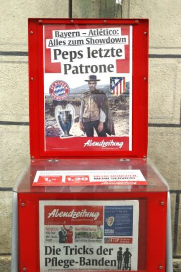 La afición del Atlético de madrid se desplazó hasta Múnich para dar todo su aliento al equipo.