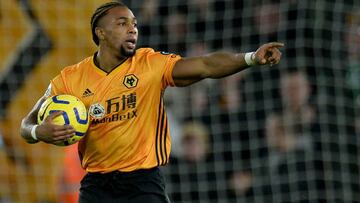 Adama Traoré, en un partido con el Wolverhampton.