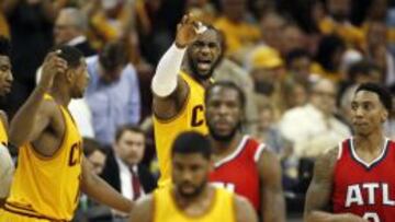 LeBron James celebra el pase a las Finales.