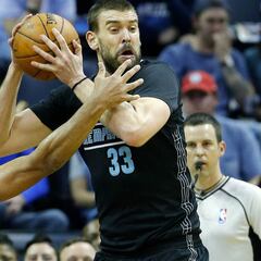 Marc Gasol logra lo que ningún pívot había hecho: 5/5 en triples