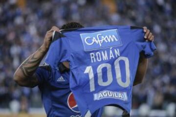 En 100 partidos, el defensa panameño acumula 5 goles con la camiseta de Millonarios.