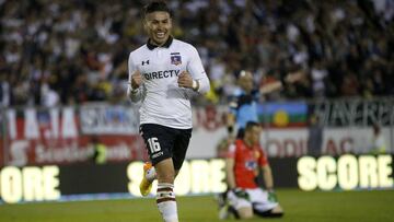 Futbol, Colo Colo vs San Luis
 Septima fecha, campeonato Transicion 2017
 El jugador de Colo Colo Oscar Opazo celebra su segundo gol contra San Luis durante el partido de primera division disputado en el estadio Monumental de Santiago, Chile.
 22/09/2017
 Andres Pina/Photosport
 *****
 Football, Colo Colo vs San Luis
 7th date, Transission Championship 2017
 Colo Colo&#039;s player Oscar Opazo celebrates after scoring his second goal against San Luis during the first division football match at the Monuemental stadium in Santiago, Chile.
 22/09/2017
 Andres Pina/Photosport