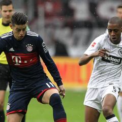 Eintracht 0-1 Bayern: James juega los 90 minutos en el triunfo bávaro