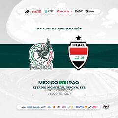 FMF confirma partido del Tri frente a Irak previo a Qatar 2022