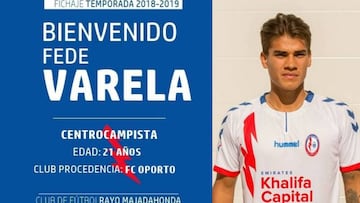 Fede Varela, nuevo fichaje del Rayo Majadahonda. 