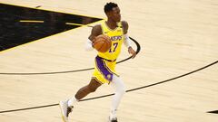 Dennis Schr&ouml;der, durante un partido de la NBA con Los Angeles Lakers.