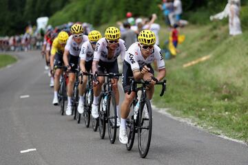 El equipo del vigente campeón y actual líder de este Tour, Chris Froome.