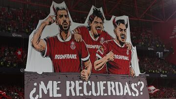 Tifo o Mosaico, Mural of Vicente Sanchez, Jose Saturnino Cardozo during the 17th round match between Toluca and America as part of the Liga BBVA MX, Torneo Apertura 2024 at Nemesio Diez Stadium on November 09, 2024 in Toluca, Estado de Mexico, Mexico.