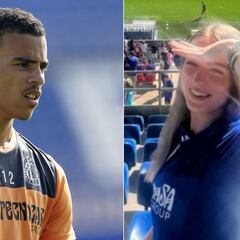 Primer día de Greenwood en Getafe, con su mujer en la grada