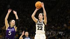Following a 91-65 win over No. 16 seed Holy Cross, Caitlin Clark and the Iowa Hawkeyes will take on No. 8 West Virginia for a spot in the Sweet 16 on Monday.