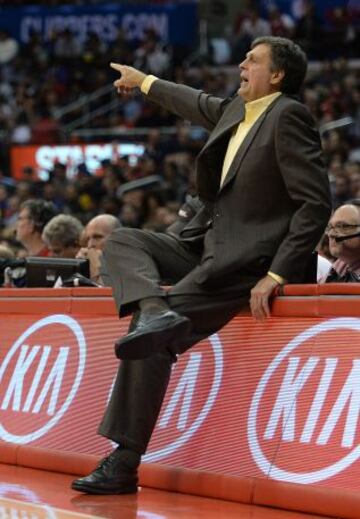 Los Angeles Clippers-Houston Rockets. El entrenador de los Houston, Kevin McHale.