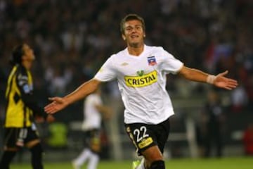 Diego Rubio y su gran Copa Libertadores 2011. Aquí anotando ante Táchira.