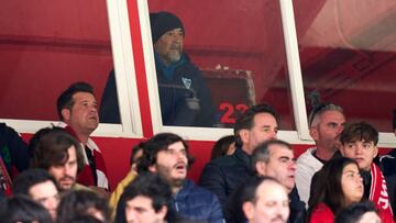 Jorge Sampaoli, en una cabina de Vallecas.