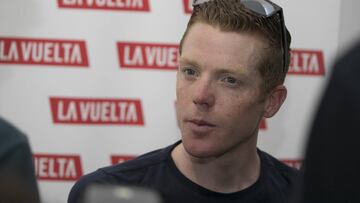 Steven Kruijswijk comparece en rueda de prensa antes del inicio de la Vuelta a Espa&ntilde;a.
 