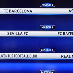 Resultado Sorteo Champions: Juve-Real Madrid, Barça-Roma y Sevilla-Bayern