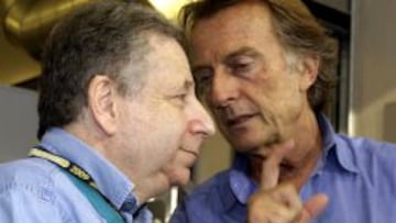 Jean Todt conversa con Luca di Montezemolo.